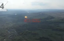 Su-34 zrzucający bomby na pozycje ukraińskie