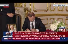 Andrzej Duda oddał hołd brytyjskiej królowej Elżbiecie II