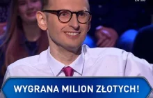 "Milionerzy". Tomasz Orzechowski wygrał milion