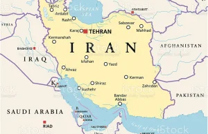 Skala protestów w Iranie - Mapa