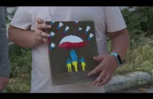 Chłopiec z Ukrainy namalował obraz w podzięce dla Polaków