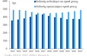 Przez najbliższe 3 lata rynek pracy będzie opuszczało rocznie o 100k osób więcej