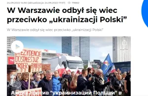 Protesty stop ukrainizacji Polski znalazły na głównej RIA Novosti