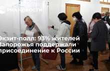 93% mieszkańców Zaporoża poparło wstąpienie do Rosji
