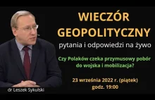 Wieczór Geopolityczny #6: Czy Polaków czeka przymusowy pobór do wojska?