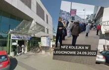 Kilkaset osób w kolejce do przychodni w Legionowie. Ruszyły zapisy na NFZ