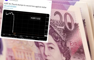 Krach funta: kurs GBP/USD spadł do najniższego w historii poziomu 1,0327