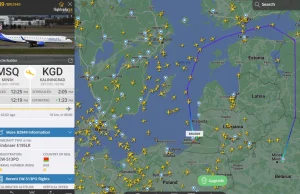 Trasa samolotow z Minska do Kaliningradu
