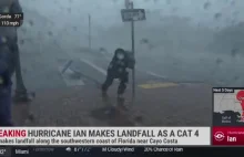 Ciężka praca reporter - huragan Ian