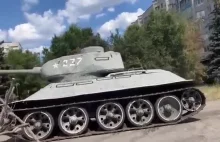 [WIDEO] Drugowojenne T-34 widziane pod Lisiczańskiem