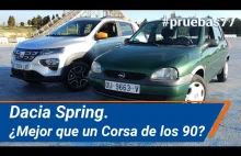 Dacia Spring vs Opel Corsa B. ciekawe porównanie nowy tani elektryk - stary opel