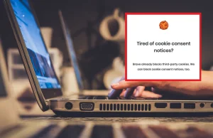 Brave będzie blokować powiadomienia o plikach cookies