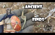 Starożytne monety i artefakty z rzymskiego stanowiska