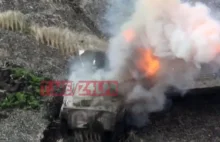 Ukraiński Javelin trafia ruskie BMP