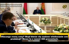 Łukaszenka: Nawet 300% wzrostu cen produktów białoruskich i 19% inflacji
