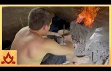 Primitive Technology: Smelting Iron In Brick Furnaces