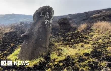 Pożar na Wyspie Wielkanocnej, część słynnych posągów uszkodzona