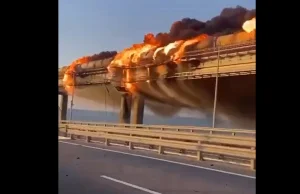 Płonie Most Krymski. Rosjanie znaleźli wytłumaczenie