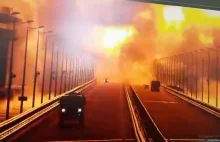 Moment wybuchu na moście krymskim