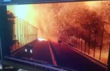 Moment wybuchu na moście krymskim