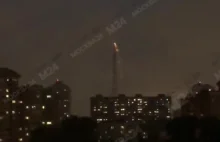 Płonie wieża telewizyjna w Moskwie. 09.10.2022