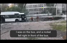 Ta osoba była w autobusie, kiedy uderzyła rosyjska rakieta.