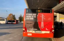 Twarz Putina na autobusach miejskich. "Wysokie ceny energii to też jego broń"