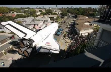 Ostatnia podróż promu kosmicznego Endeavour ulicami Los Angeles