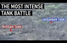 Walka pomiędzy rosyjskim a ukraińskim czołgiem
