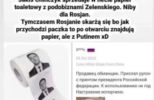 Chińczyk sprzedaje srajtaśmę z podobizną Zełenskiego, a wysyła z Putinem