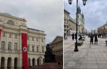 Swastyki w Warszawie, bo kręcono film. Kremlowska propaganda w akcji