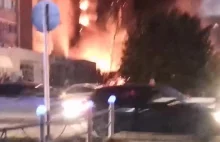 Rosyjski samolot wojskowy wbił się w budynek mieszkalny w mieście Jejsk w Rosji