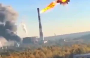 Nagranie z zestrzelenia rosyjskiego pocisku w pobliżu elektrowni pod Kijowem