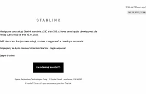 Starlink podnosi ceny o prawie 50%