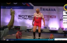 Jan Łuka 73 lata REKORD ŚWIATA w martwym ciągu 207,5 kg !!!