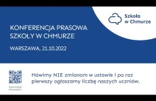 Konferencja prasowa Szkoły w Chmurze: Mówimy NIE zmianom w ustawie