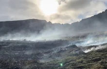 Pożar na Wyspie Wielkanocnej. Uszkodzone posągi