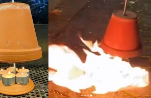 Strażacy ostrzegają przed trendem z TikToka: piecyk z doniczki i świeczek