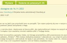16 listopada, CHOMIKUJ.pl usunie wszystkie pliki