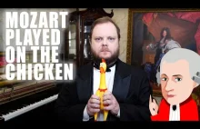 Wykonanie Królowej Nocy Mozarta z gumowym kurczakiem