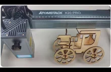 ATOMSTACK X20 PRO - grawerka, 4rdzeniowy laser, przykłady grawerowania i cięcia