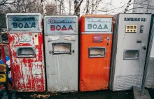 Pamiętne automaty ZSRR. Za kopiejkę pili z jednej szklanki,podobno nie chorowali