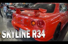 NISSAN SKYLINE R34 STYLIZOWANY NA GTR - RETRO MOTOR SHOW POZNAŃ 2022 -...