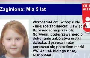 Poszukiwana pięcioletnia Mia. Uruchomiono Child Alert