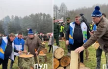 Łukaszenka znów rąbie drewno. Niech Polacy wiedzą, że jesteśmy dobrymi ludźmi XD