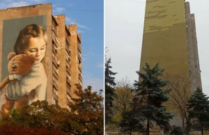 Rosjanie zamalowali mural w Mariupolu. Przypominał o nalotach i tragedii