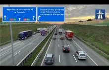 Wypadek na autostradzie A2 w Poznaniu- zachowanie kierowców na sąsiedniej jezdni