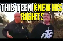 Amerykański nastolatek zna swoje prawa i nie daje się zastraszyć policjantom.