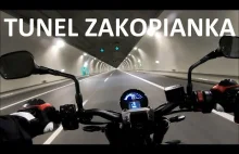 Jadę moto przez tunel na Zakopiance - otwarty 12 listopada