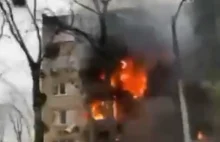 Ostrzał rakietowy Ukrainy. Płoną budynki w Kijowie